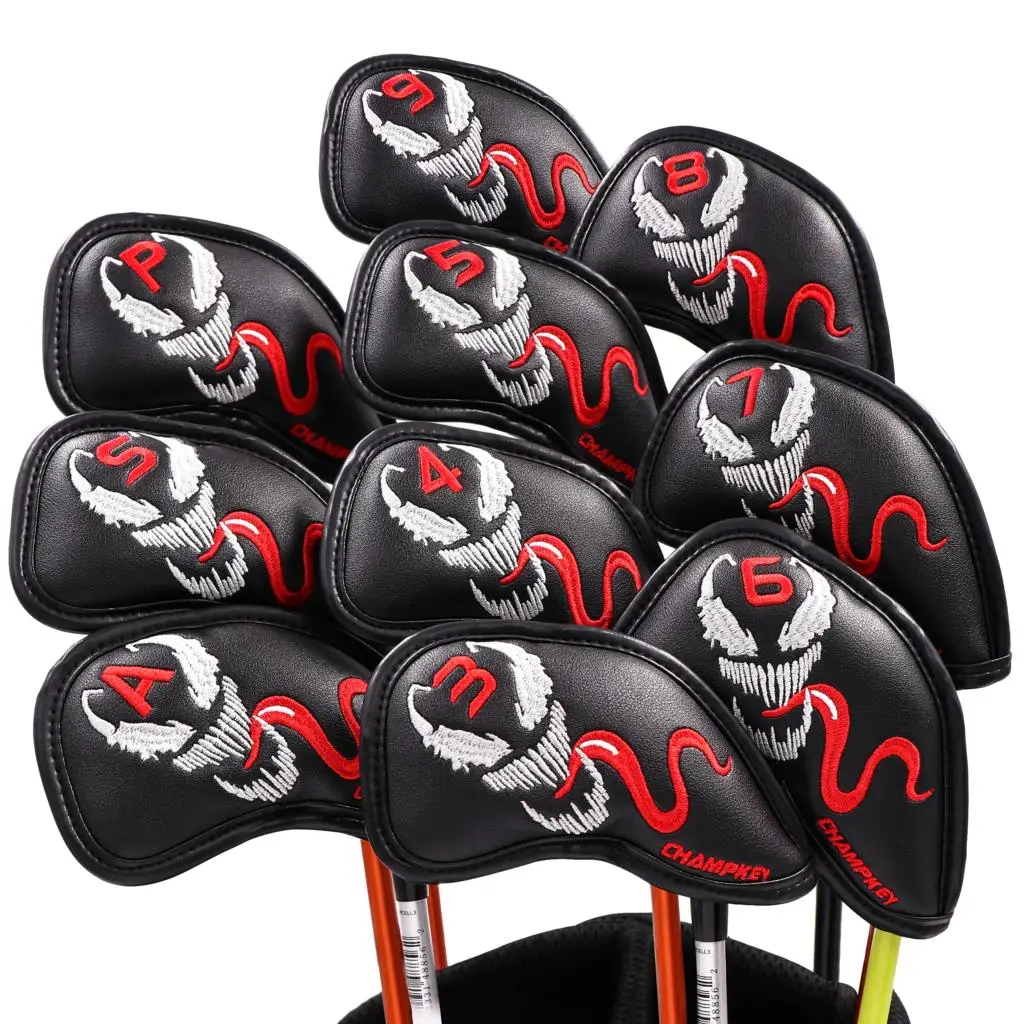2019 CHAMPKEY Custom Ghost Golf Iron Head Cover Pack of 10pcs Club Covers