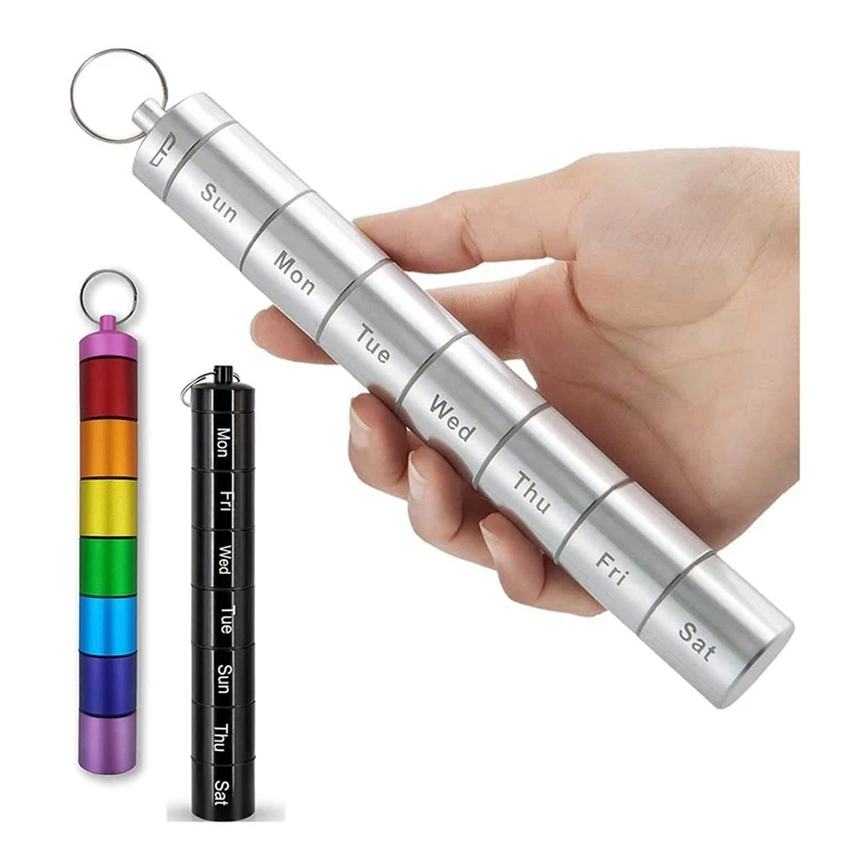 Коробка для таблеток брелок держатель водонепроницаемый 7-дневный еженедельный