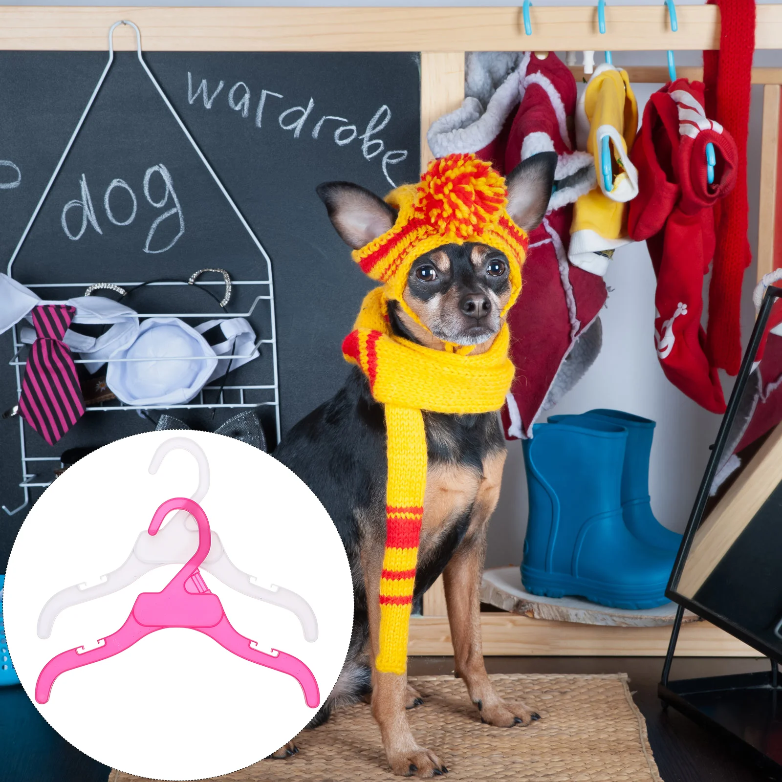 

10Pcs Multipurpose Clothes Hangers Dog Apparel Hanger Pet Clothes Organizer