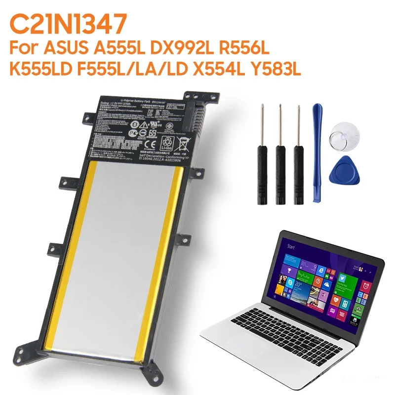 Новая сменная батарея C21N1347 для ASUS X555 X555LA X555LD X555LN A555L Y583L R556L R557L аккумуляторные