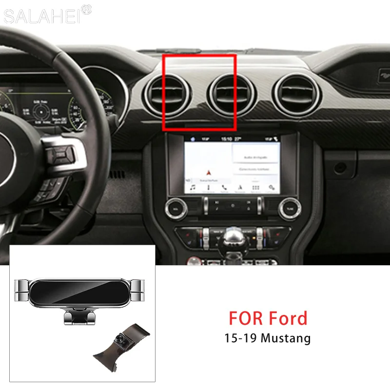 

Gravity Car Mobile Phone Holder For Ford Mustang MK6 S550 2015 2016 2017 2018 2019 2020 Air Outlet Mount GPS Bracket Accessories