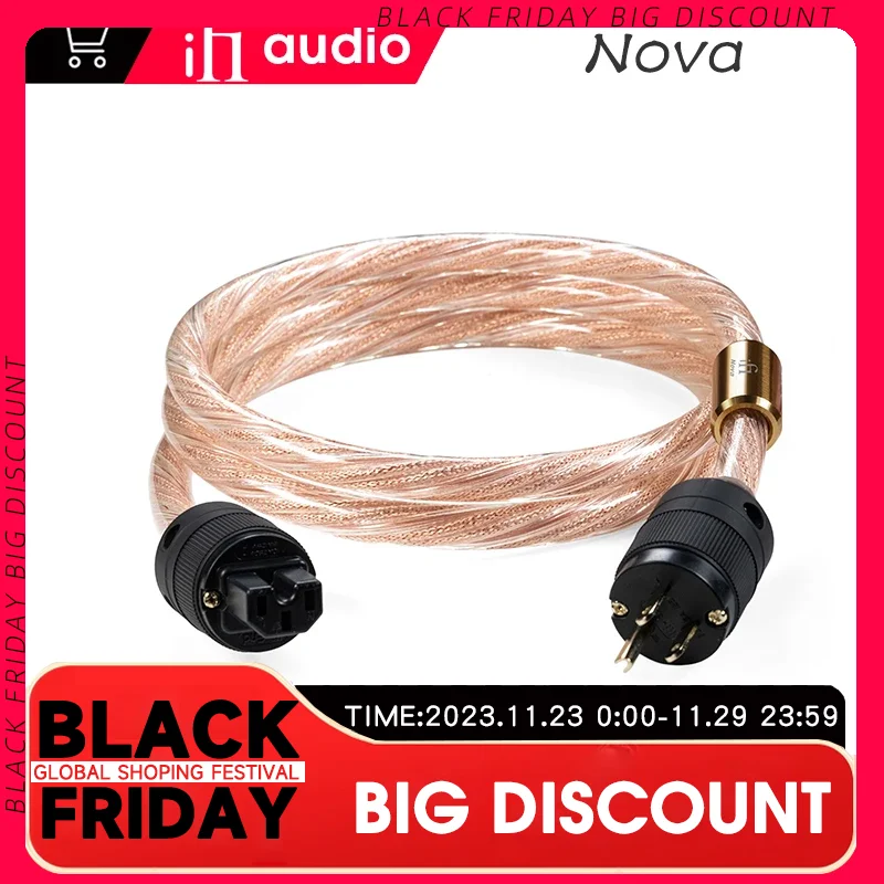 

iFi Nova 1.8m HiFi Audio Active Filtered Power Cable Geometric Pure Copper Balance Line Double annular helix Safety Ground Zero