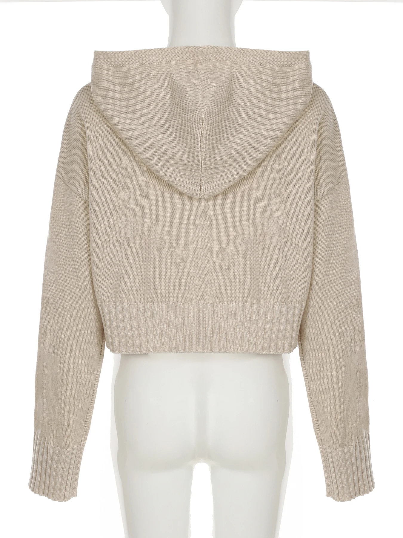 IAMSURE повседневный вязаный свитер с капюшоном и карманами базовое пальто на