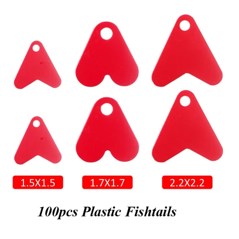 100 шт., рыболовные приманки, пластиковый хвост