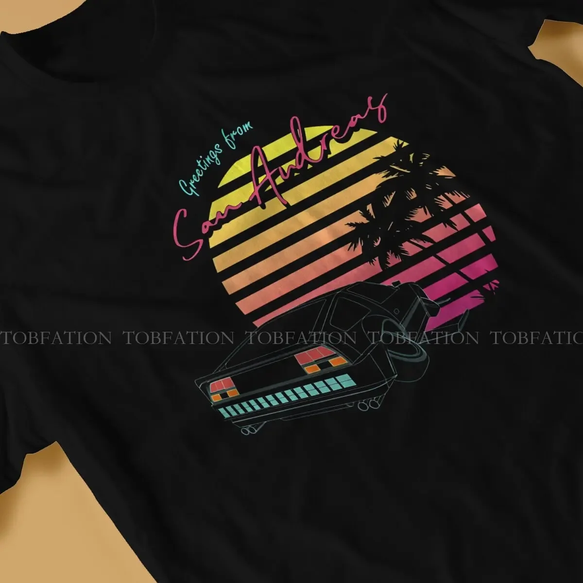 Футболка с принтом игры GTA для мужчин приветствиями из Сан-Андреаса мягкая