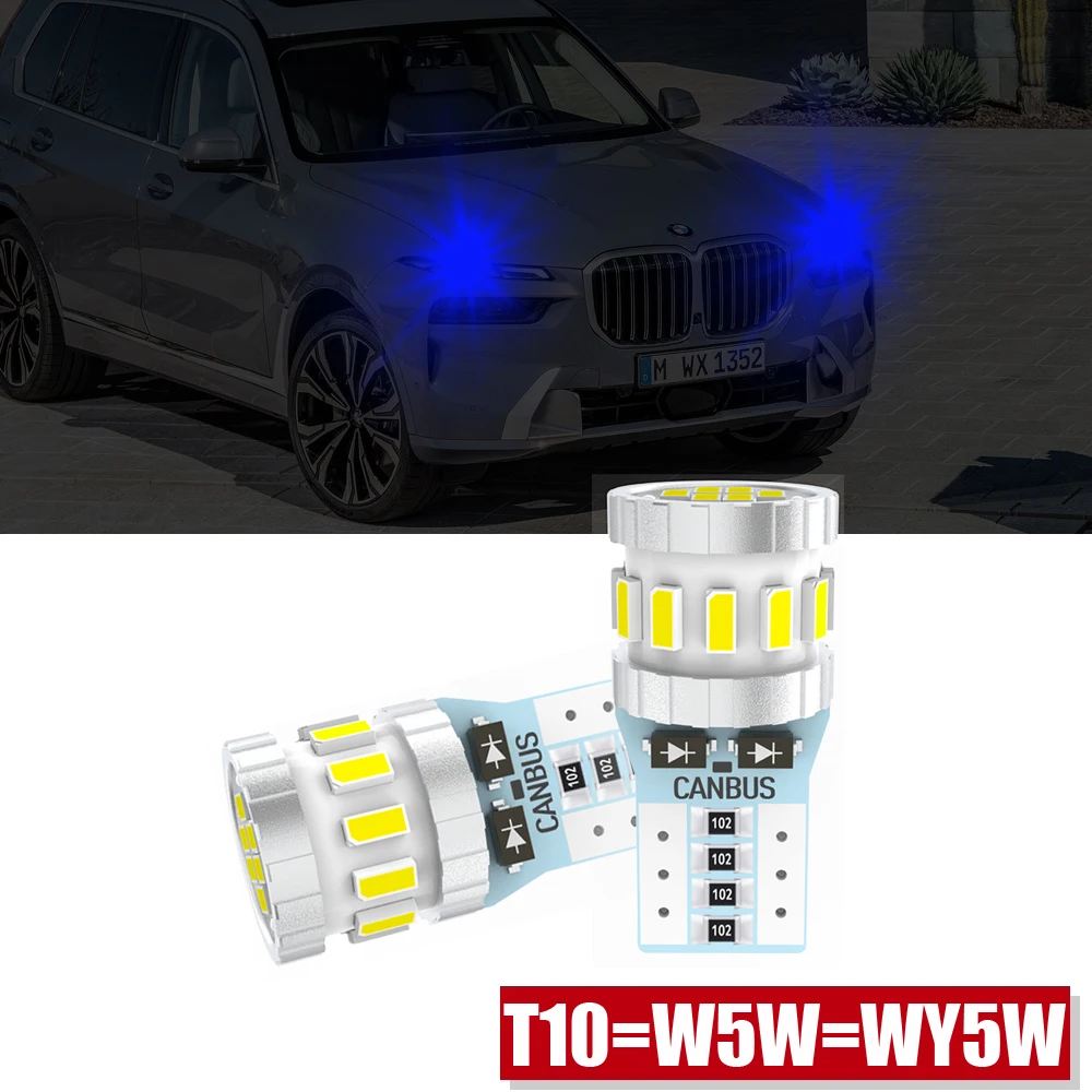 

2pcs T10 W5W Car Interior Reading Dome Light Side Marker Lamp 168 194 LED Auto Wedge Parking Bulbs For Kia Ford Chevrolet Seat