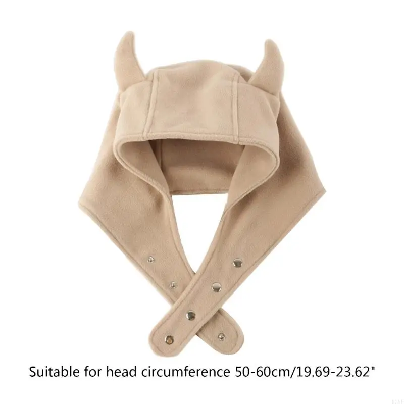 K3NF Мужчины Женщины рог HAP HAT HALLOWEEN COSPLAY OUTER Ветропроницаемые уши защищает шляпу