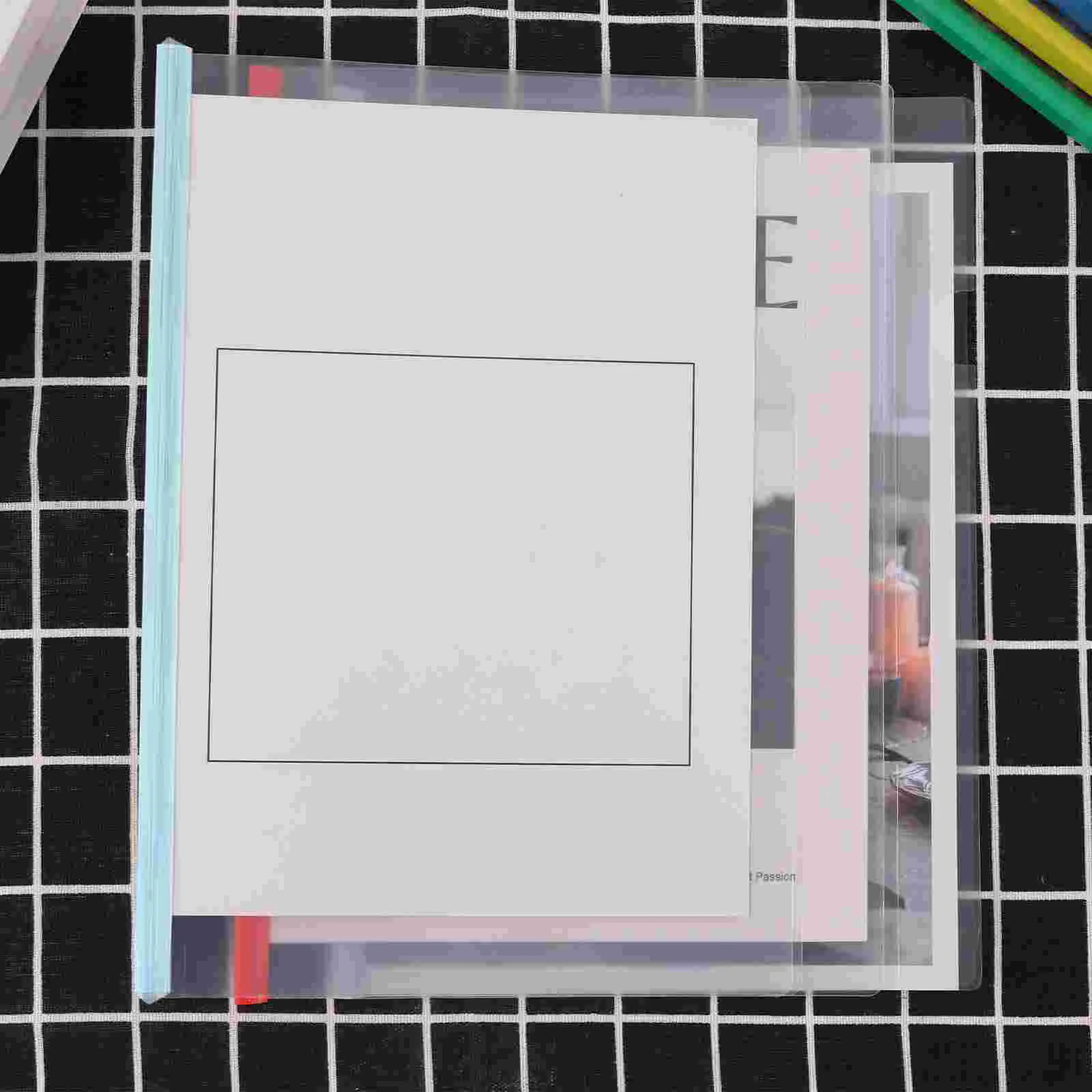 

10 Pcs Blue File Folders Binding Bars Report Covers Sliding Books Paper Binders Plastic Slide Pull Rod Clips Abs