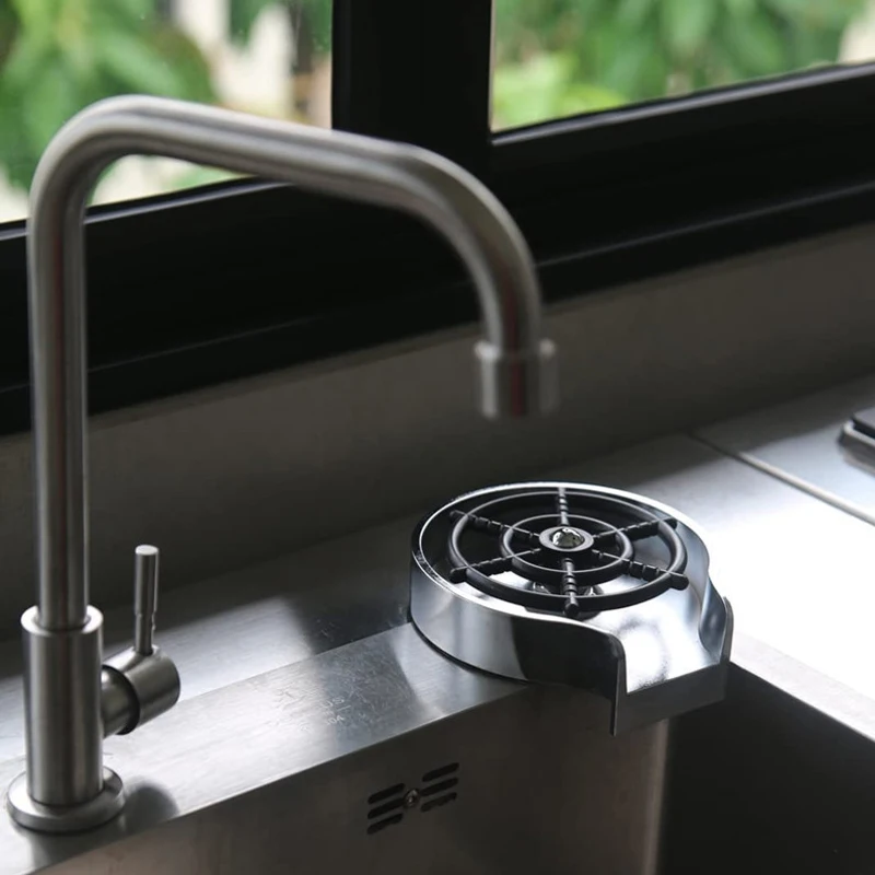 Sciacquatrice automatica del vetro del rubinetto della rondella della tazza per la pulizia della sciacquatrice del vetro del lavello della cucina accessori per la lavatrice del vetro