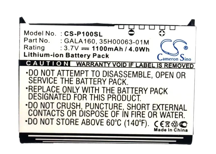 

CS 1100mAh Battery For CyberBank GALA160 DOPOD GALA160 HTC GALA160 i-mate 35H00063-01M GALA160 Pharos PZX45 Qtek GALA160