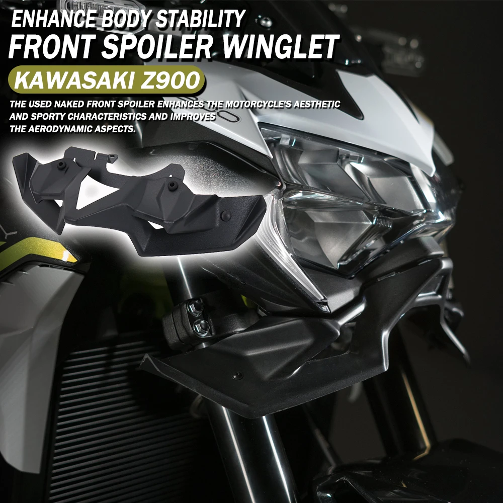 

For Kawasaki Z900 Z 900 2020 2021 2022 New Motorcycle Accessories Naked ABS Front Spoiler Winglet Aerodynamic Wing Kit Spoiler