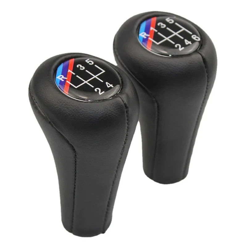 Car Gear Shift Knob Manual Gearbox Lever Stick Shifter Change 5 6 Speed Handle Heads For BMW E46 E60 E90 F30 E39 E87 F20 E83 E53