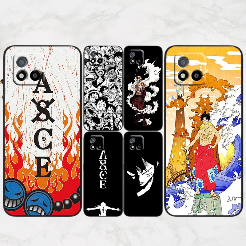 

Cool Anime One Piece For OPPO Realme Narzo 50A 50i 30 20 C15 Q3 8i 8 7i 7 Global 6 5 Pro 5G Black Phone Case Fundas Capa