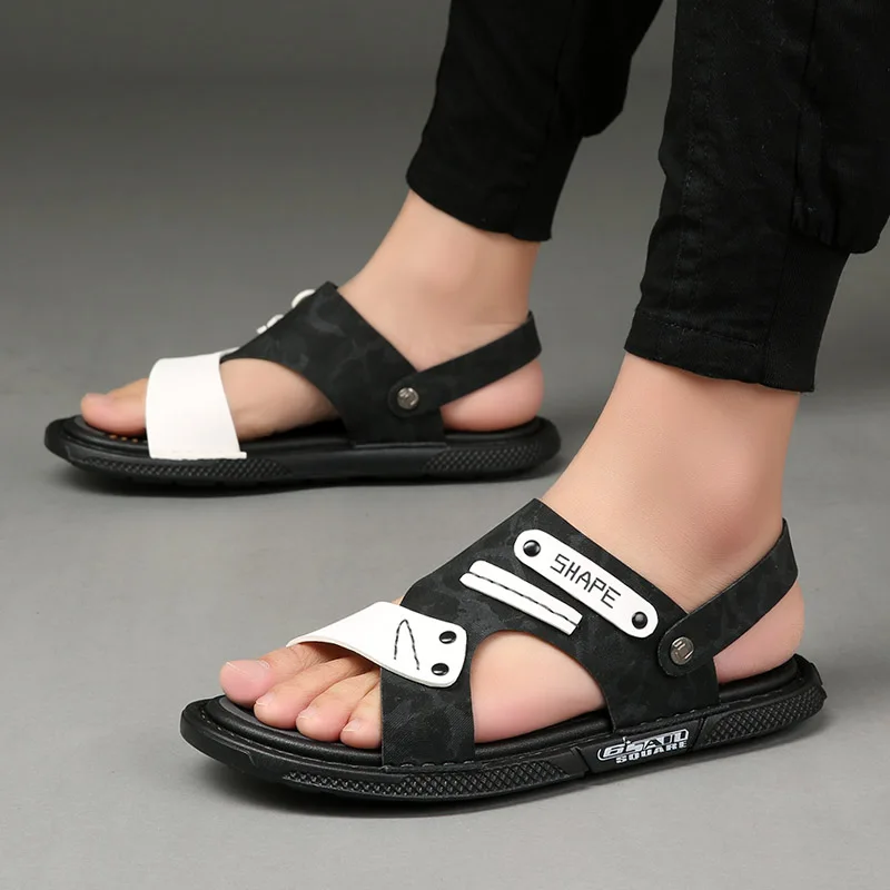 

Летняя повседневная обувь, новые мужские сандалии, сандалии-гладиаторы, открытые носки, пляжные сандалии на платформе, римская обувь, мужск...
