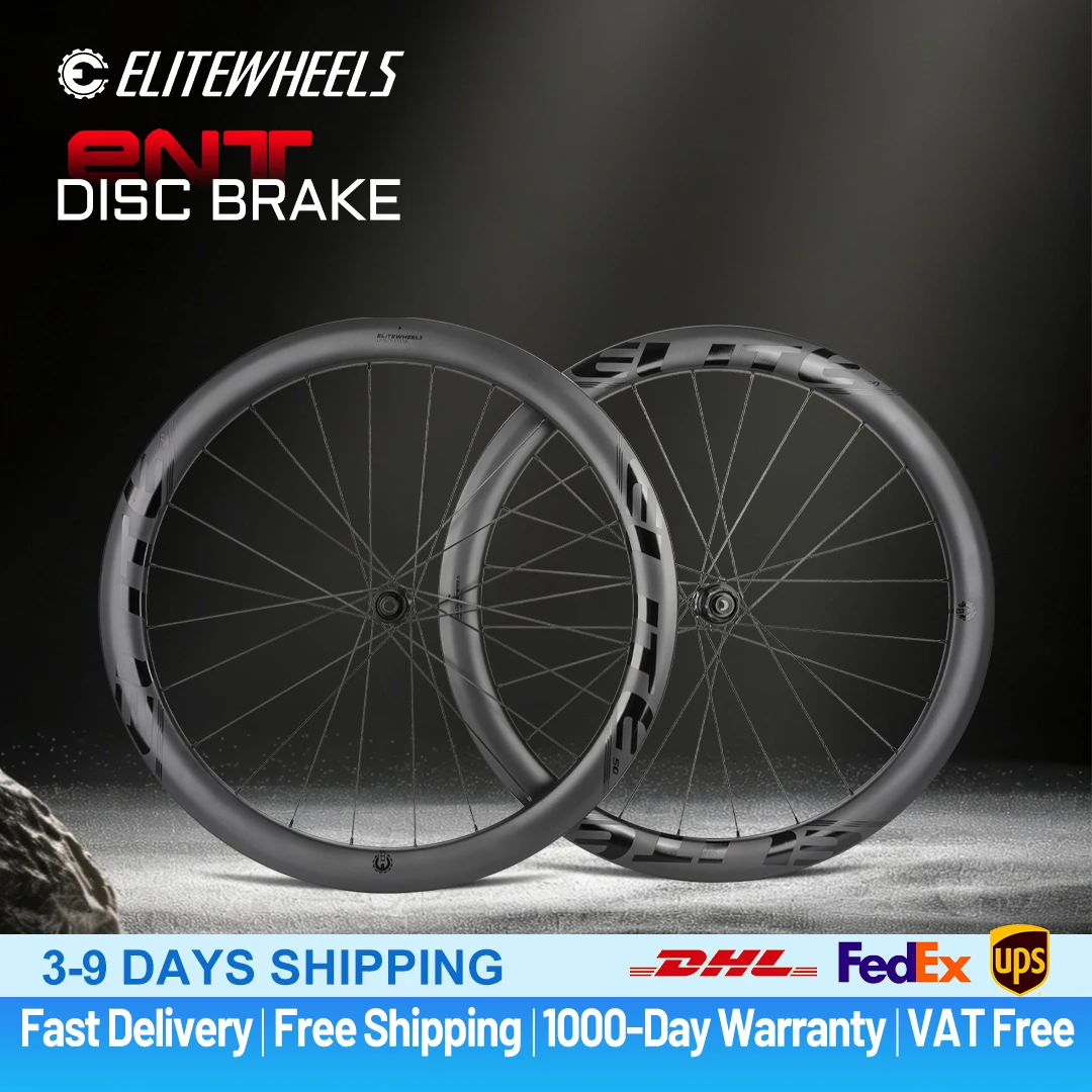 ELITEWHEELS Carbon Wheels Disc Brake 700C Bike Wheelset ENT UCI Quality Center Lock Road Cycling