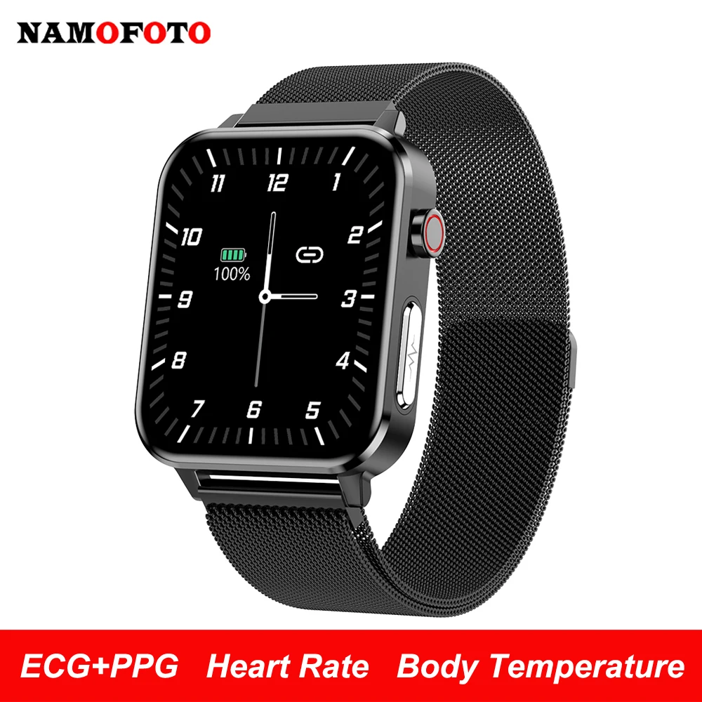 

2022 Смарт-часы с ЭКГ, ФПГ, мужские и женские умные часы с функцией измерения температуры тела, спортивный фитнес-трекер, часы для ухода за здор...
