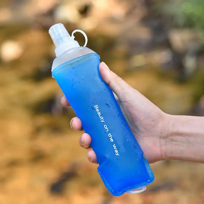 Мягкая колба для воды 450 мл складная бутылка езды на велосипеде беговой гибкая