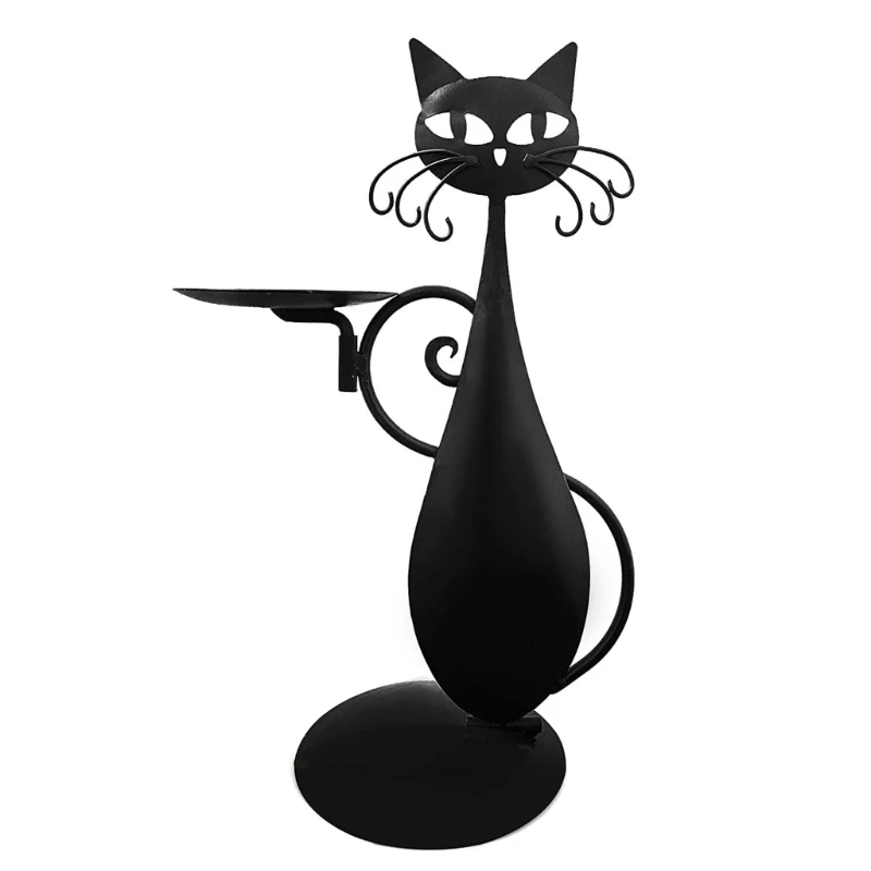 

Black Candle Holder Retro Candlestick Farmhouse Christian New Year Party
