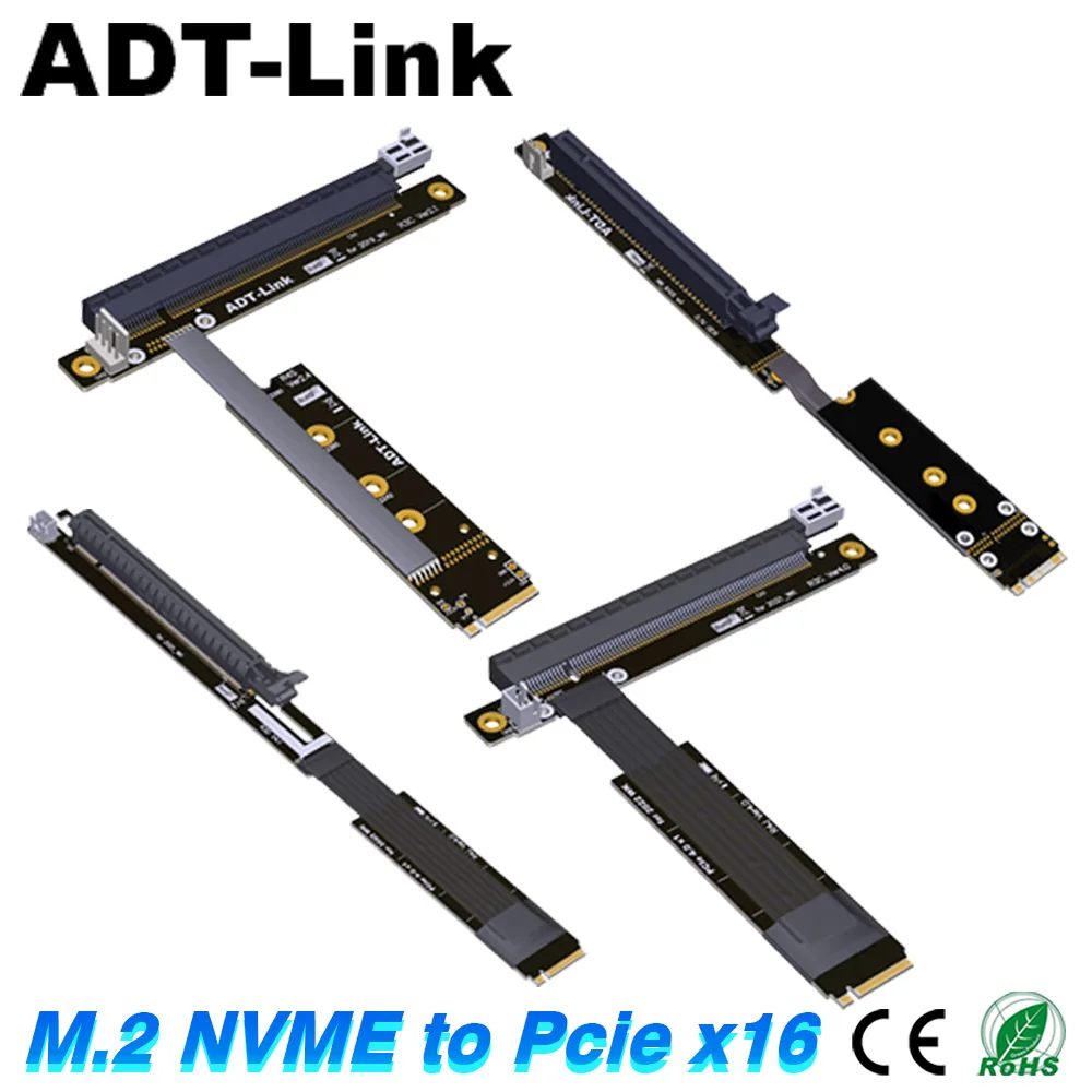 New M.2 NVMe To PCIe 4.0 X16 Extender Gen4/3.0 Riser Adapter Jumper BTC Mining Cable GPU GTX RTX Graphics Video Cards NVIDIA AMD