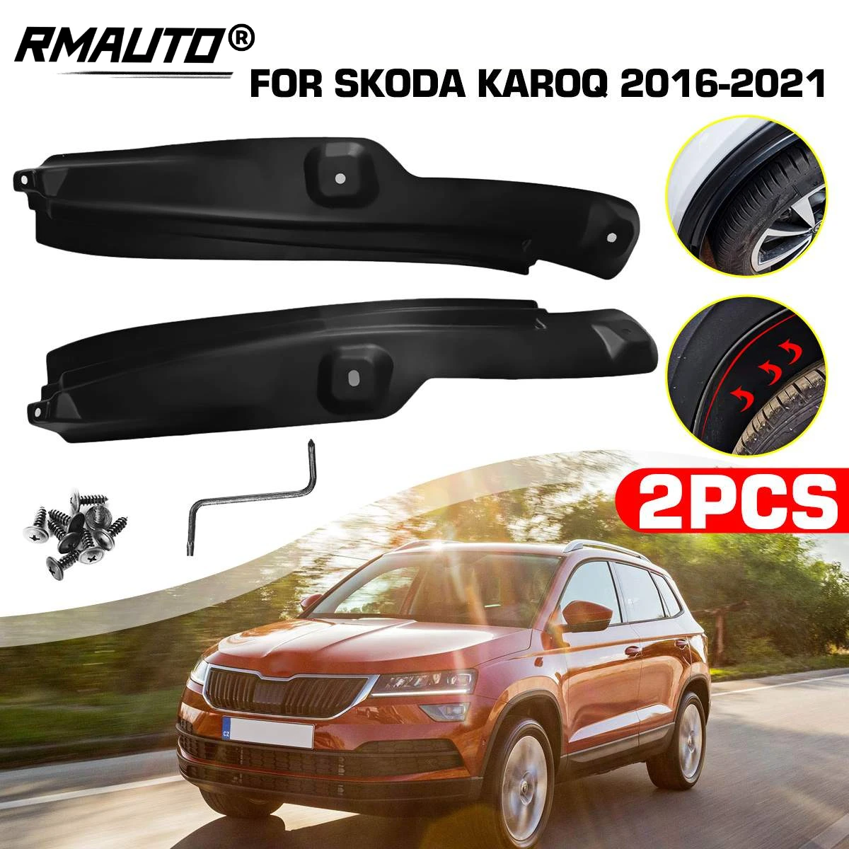 

Брызговики для Skoda Karoq 2016-2021, 2 шт.
