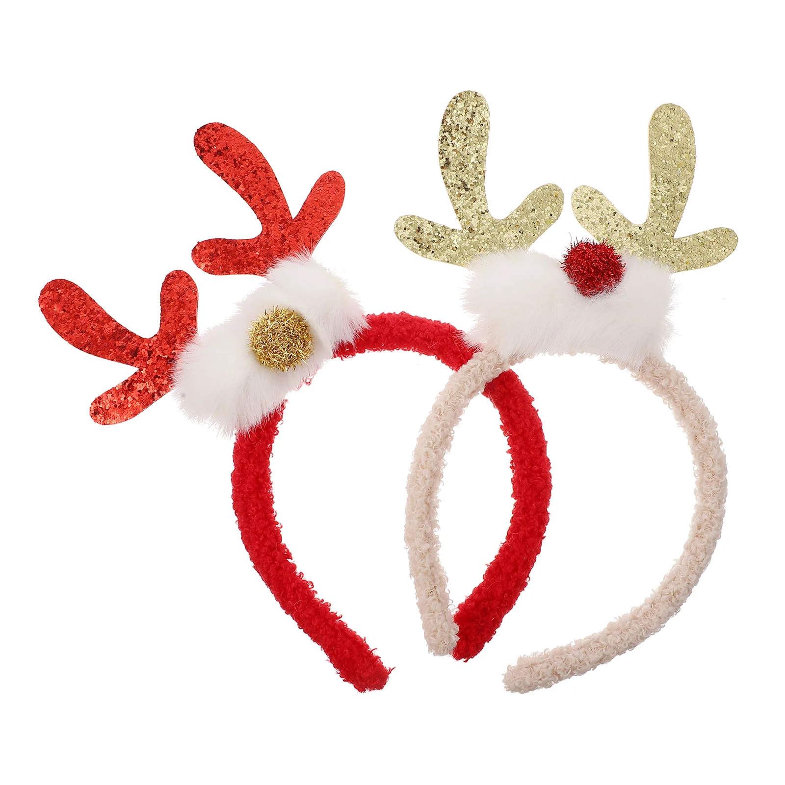 

3Pcs Kids Party Plush Hair Hoops Christmas Antler Hairbands Party Headwears
