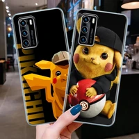 cute pikachu of japanese phone case for huawei p20 p30 p40 plus lite 4g p50 pro p smart z 2019 soft silicone case cover pikachu