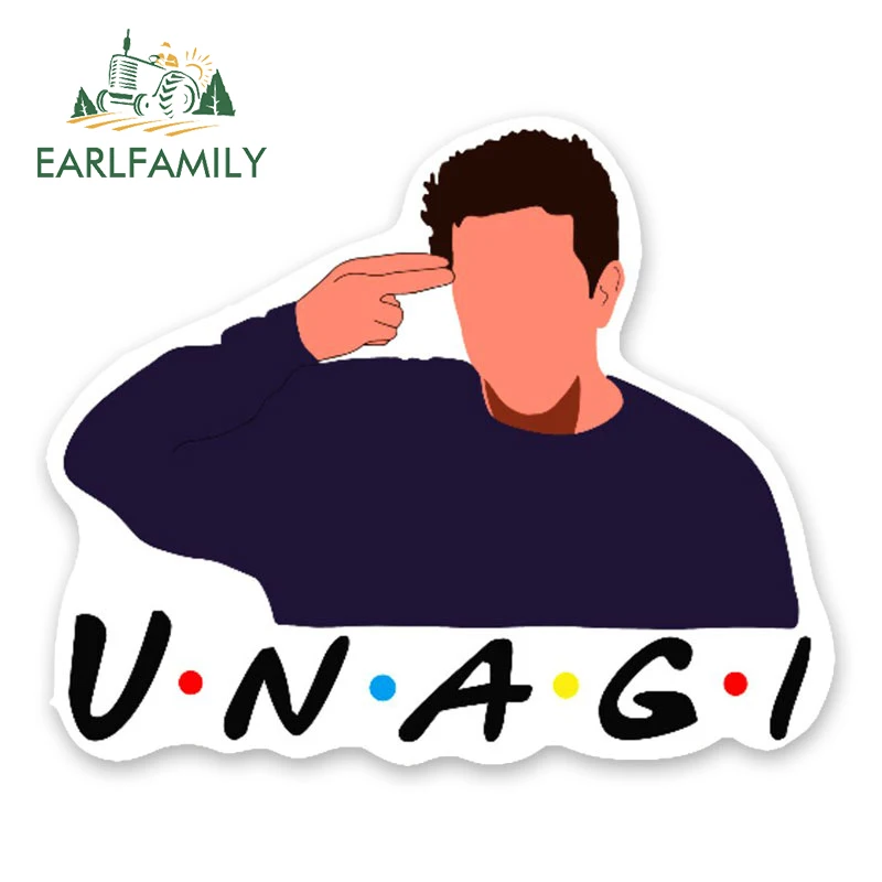 

EARLFAMILY 13 см x 10,7 см для друзей, ТВ-шоу, виниловые наклейки для автомобиля, забавные аниме, автомобильные аксессуары, наклейка, водонепроницаемые наклейки для мотоцикла