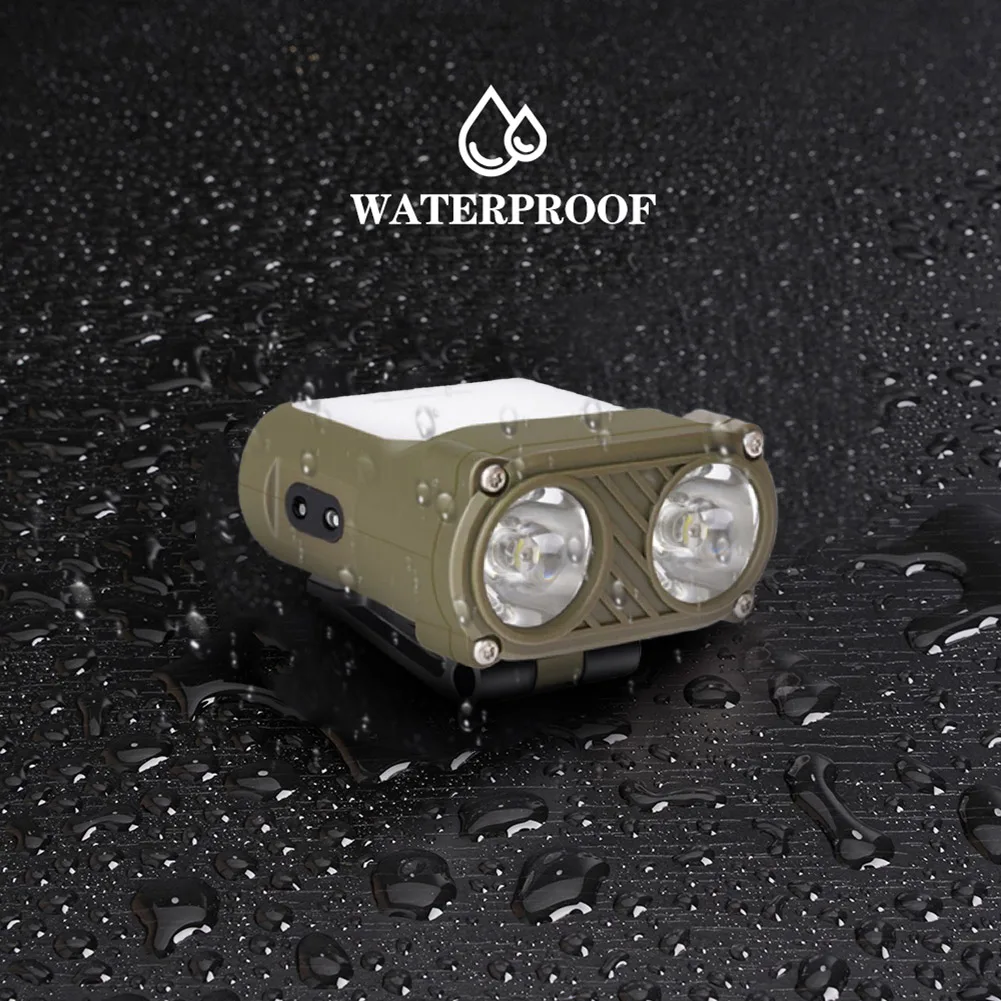 

Camping Headlamp 1200mAh Keychain Light LED Portable 500LM 5 Modes Waterproof Rechargeable Induction for Outdoor Running