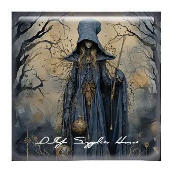 10 шт./Лот готический темно-синий пучук на Хэллоуин Ворон ведьмы квадратный фото