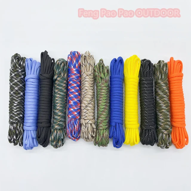 5 Meters Dia.4mm 7 Stand Cores Parachute Cord Lanyard Outdoor Camping Rope Climbing Hiking Survival Equipment Tent Accessories 5