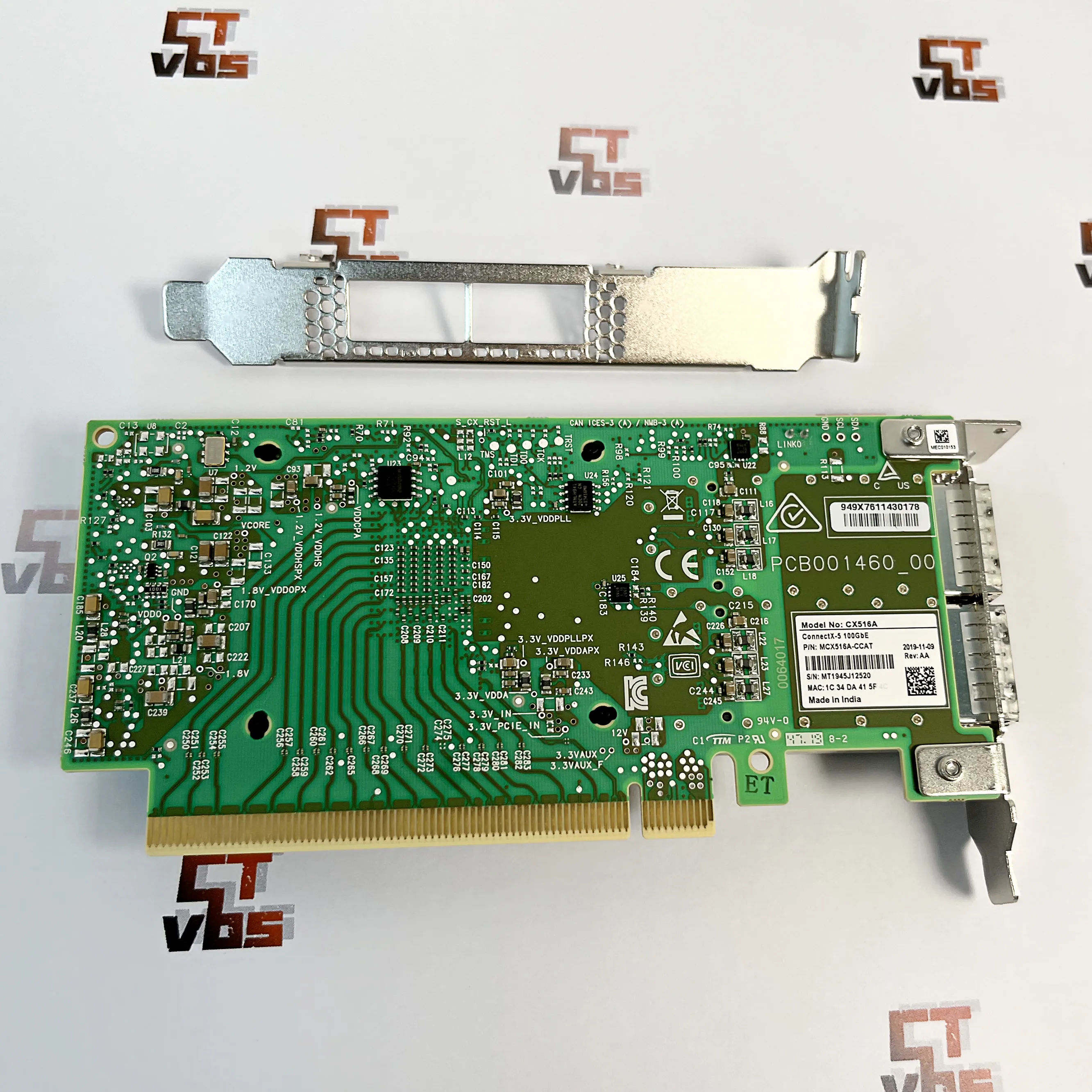 Mellanox / NVIDIA MCX516A-CCAT ConnectX-5 EN Dual Port 100GbE Network Adapter *Free Shipping*