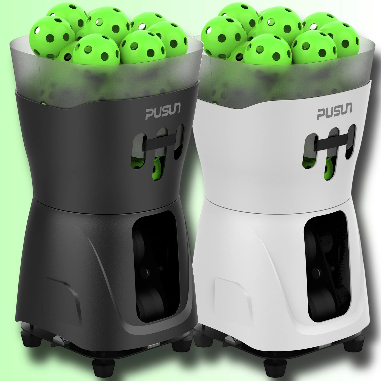 Фото Портативная машина для игры в пиклбол PUSUN PP Mini Pro с управлением через приложение, перезаряжаемая, вместимость 45 мячей, время работы от батареи 3-5 часов. №1