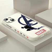 hero cartoon avengers for apple iphone 13 12 mini 11 pro xs max xr x 8 7 6s se plus liquid left silicone phone case