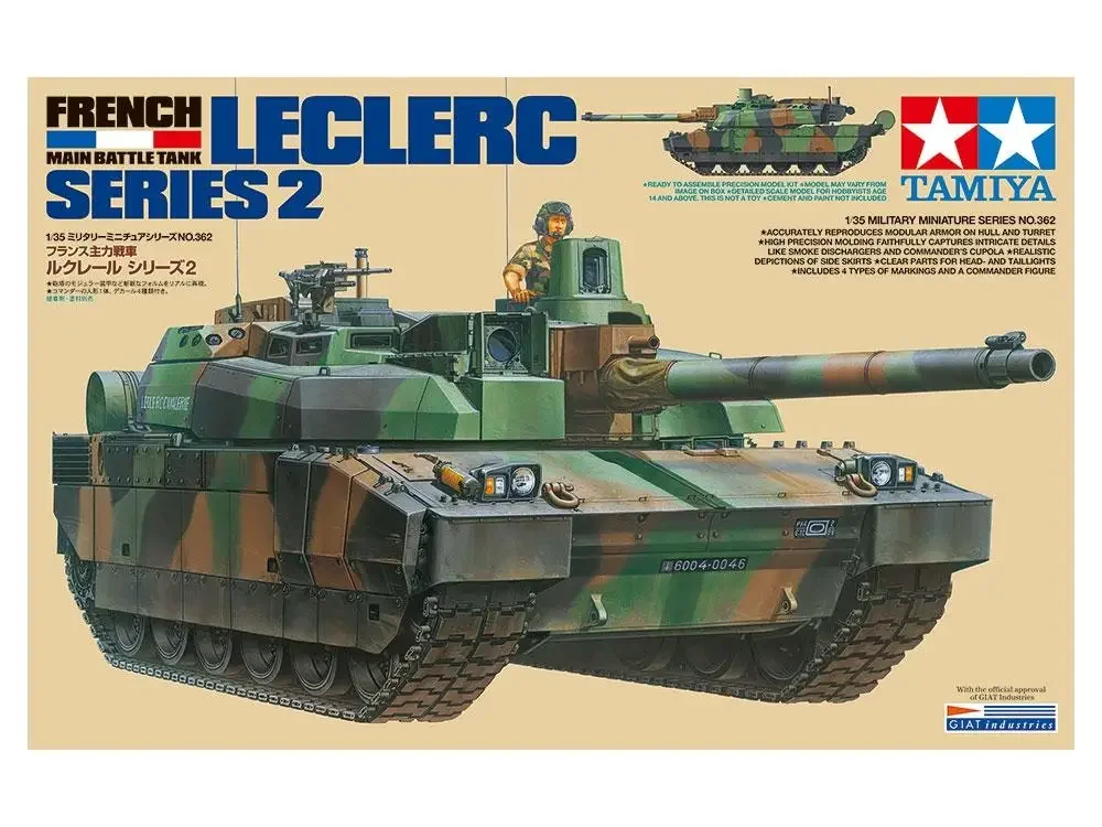 Tamiya 35362 1/35 Комплект модели французского основного боевого танка Leclerc Series 2