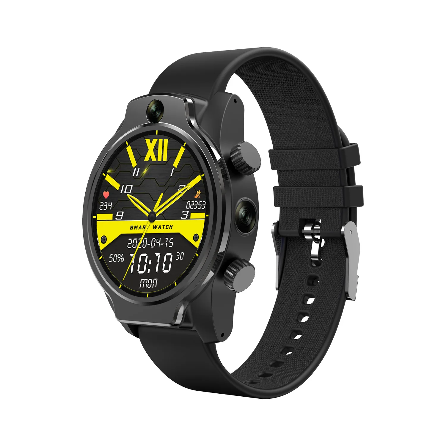 

Rollme S08 Smart Watch for Men IP68 Level 50M Waterproof Dual 8MP Camera 4G LTE GPS Glonass 1.69" IPS 1360mAh Smartwatch Android
