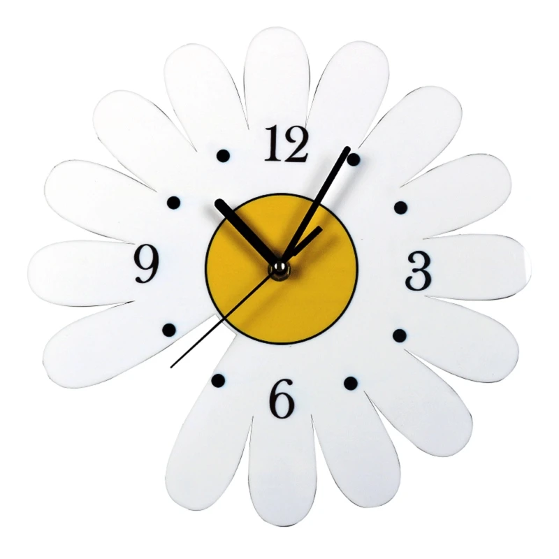 

Акриловые настенные часы с маргаритками, цифровые стильные украшения для дома, кухни, гостиной, фермерского дома