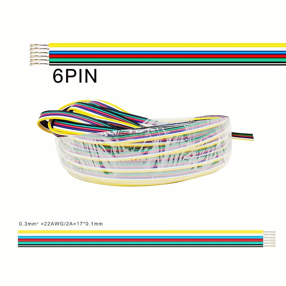 

1 5 10 100 м 2 контакта 3 контакта 4 контакта 5 контактов 6 контактов термостойкий провод 22AWG гибкая проводка силиконовый Удлинительный провод мягкая медь