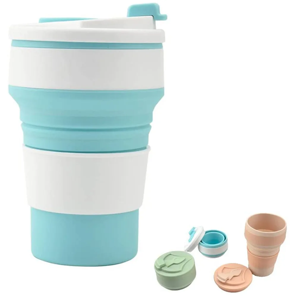 

350/500ml Collapsible Pocket Size Silicone Bottle Silicone Folding Camping Cup Easy To Carry Suitable for Travel Camping Hiking