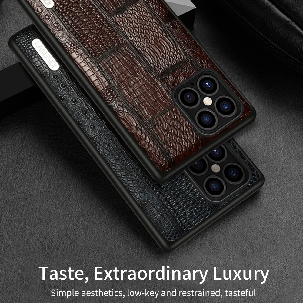 Langsidi Genuine Leather Case For Iphone 13 12 11 Pro Max Mini Shockproof Back Cover Fundas For Iphone Xr Xs Max Se 8 7 Plus