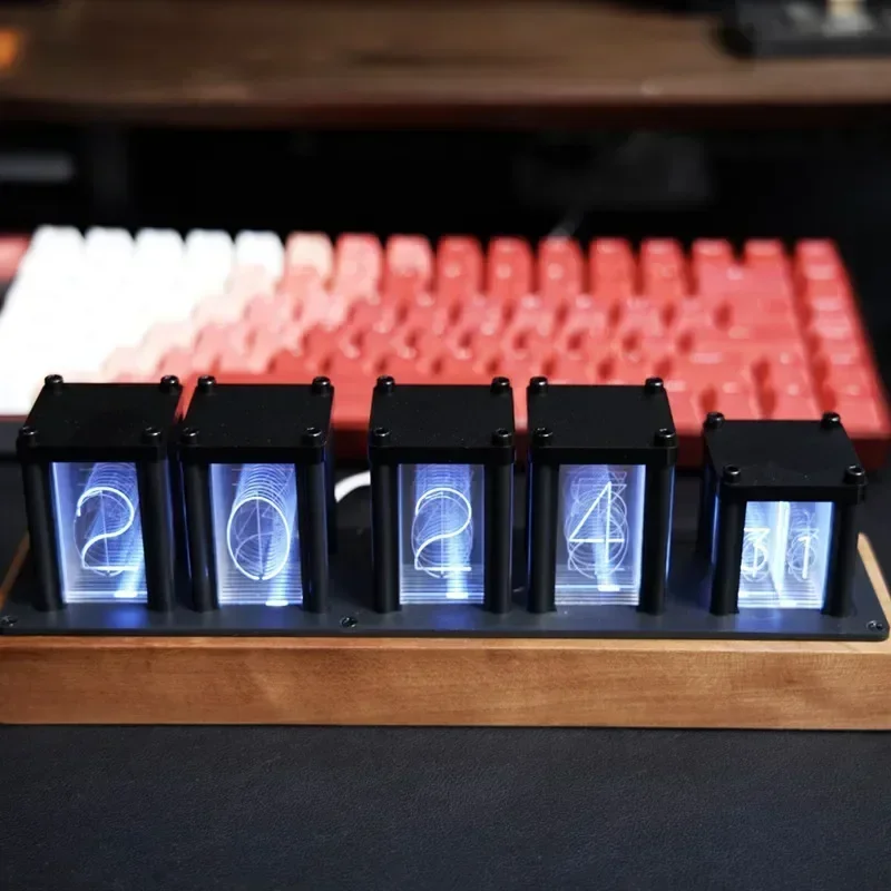 RGB Quasi-light Nixie Tube Цифровые часы Электронные настольные украшения в скандинавском