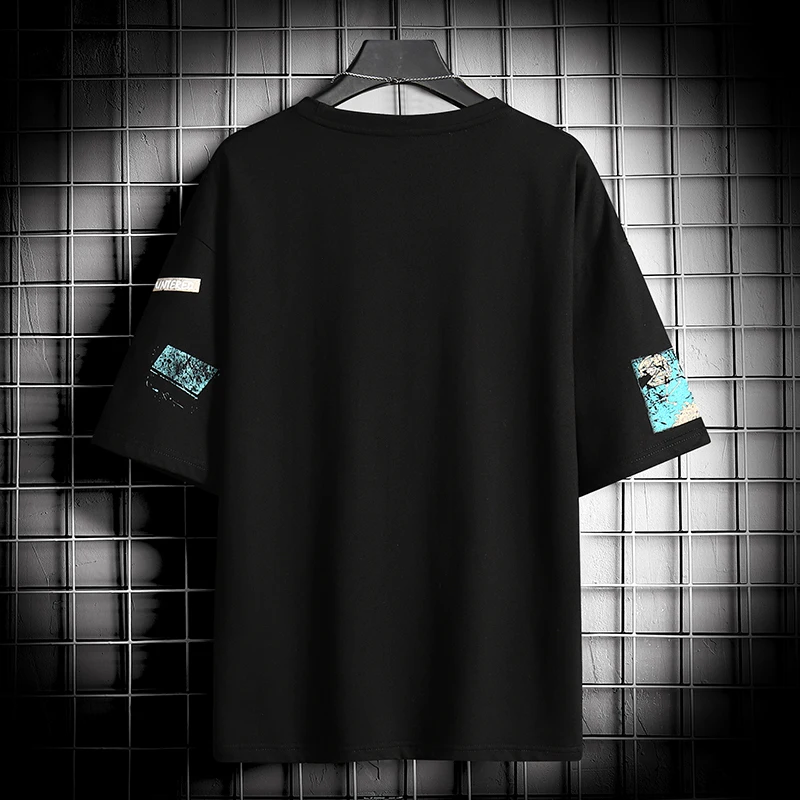 

T-Shirt Hip Hop Men/Women Graffiti Couple Oversized Cotton Short Sleeve Casual Fashion Top Cool High Street Rap Style For Summer