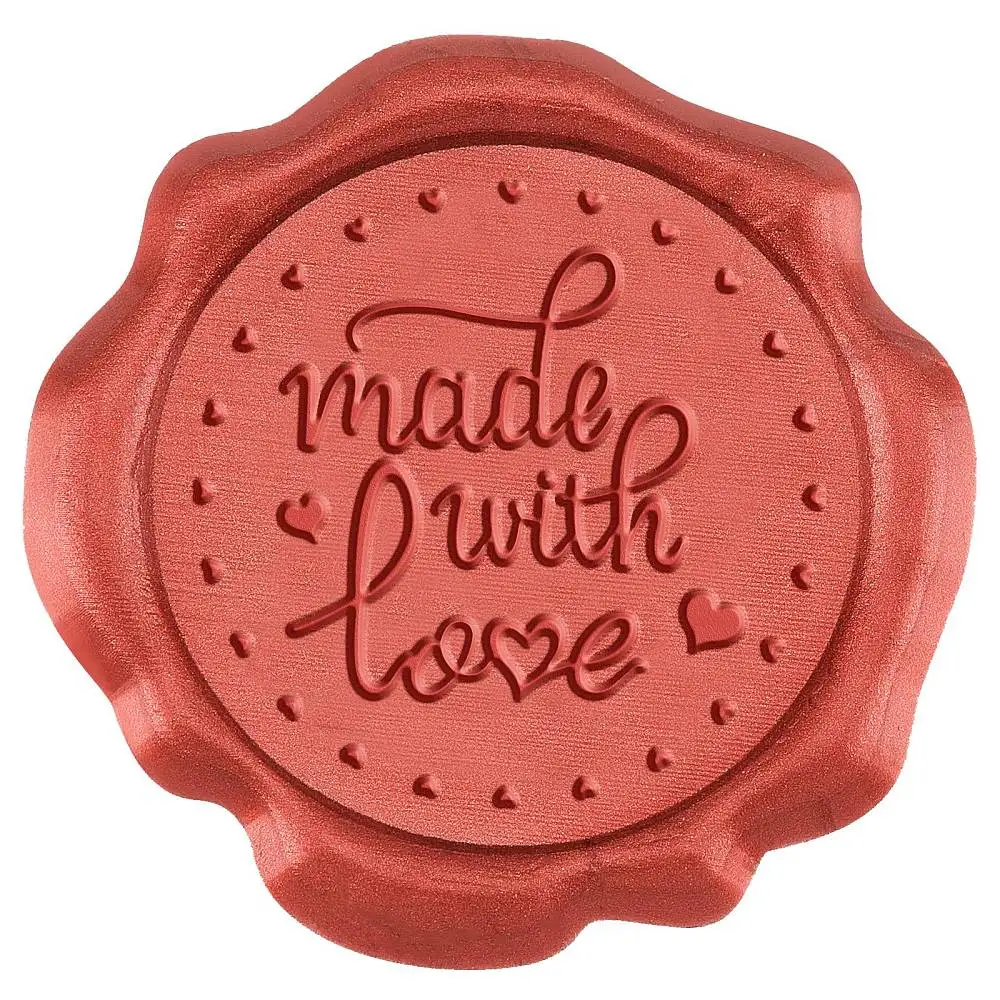 

50 шт. клейкие восковые уплотнительные наклейки, уплотнение для конверта, украшение для рукоделия, скрапбукинга, «сделай сам», подарок, слово «сделай сам» с любовными словами, 30 мм