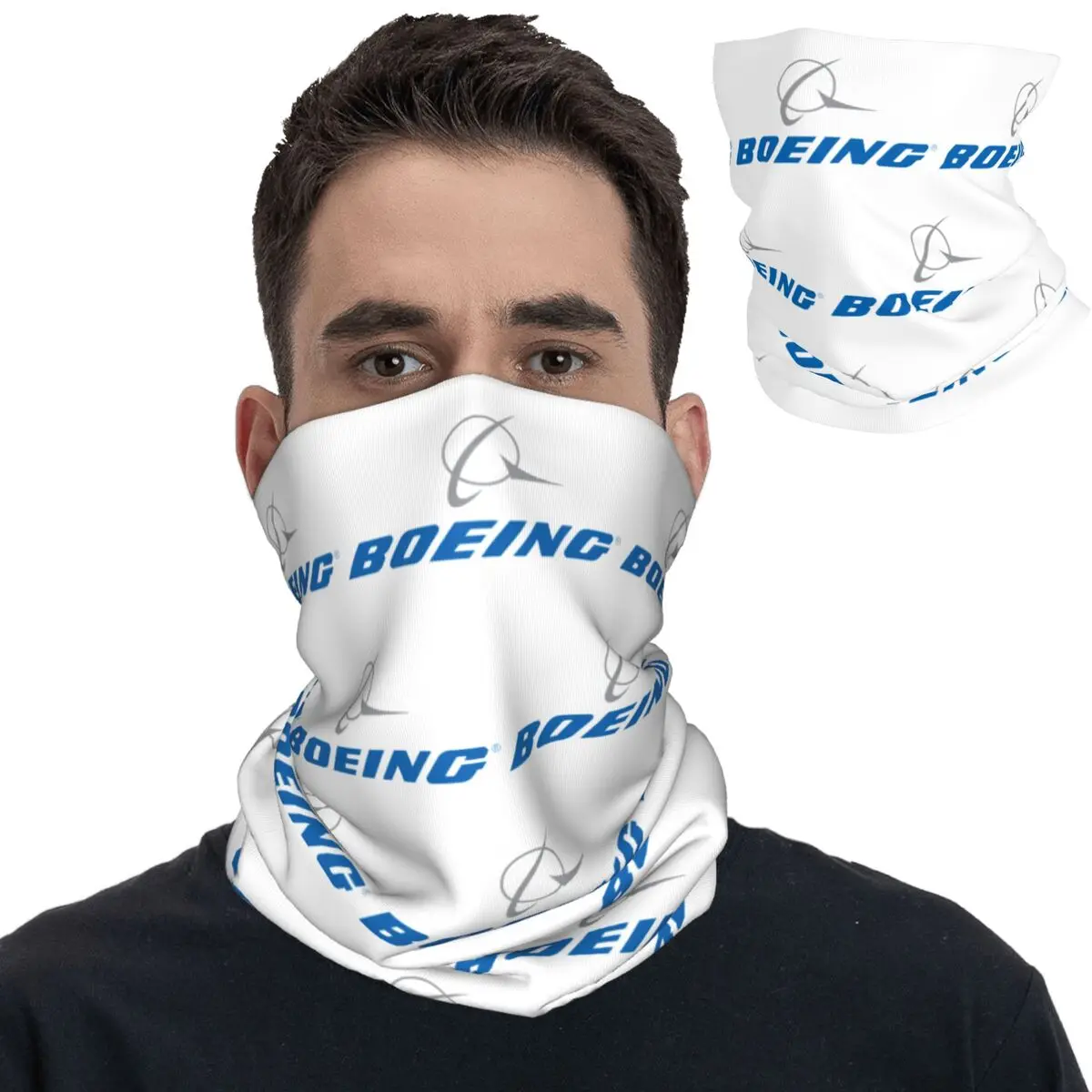 Бандана на шею с логотипом Боинга накидка принтом для любителей авиационные