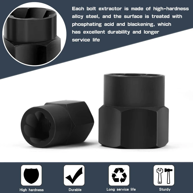 Набор инструментов для удаления ударных болтов и гаек набор нескольких размеров