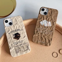 chocolate folds phone case decor personality design couple gift phone case for iphone 13 12 11 pro x xr xs max protection case