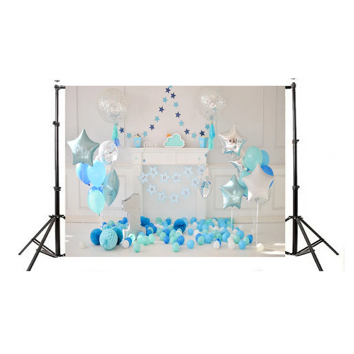 

1st Birthday Photo Studio Backdrop 3D Photography Background Wall Props 5x3ft (1827)