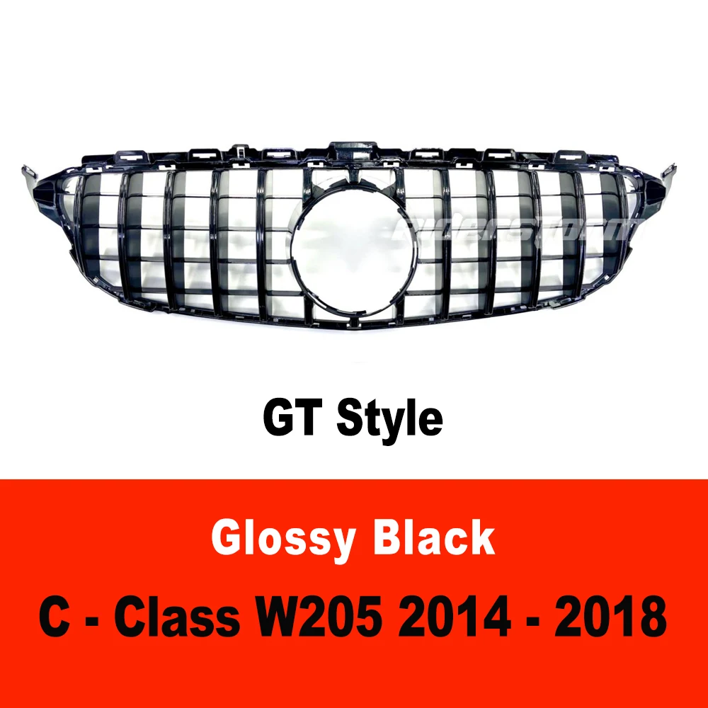 

2015-2022y GT гриль для mercedez bens C Class w205 Gt передняя решетка GTR гриль для c205 c180 c200 c250 c300 c43 передняя гоночная решетка