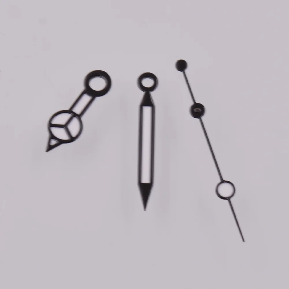 Зеленые светящиеся стрелки часов подходят для механизма 3135 серебристый черный