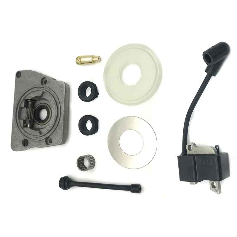 

Retail Ignition Coil Module Magneto For Husqvarna 135 140 Chainsaw & Oil Pump Worm Gear Dust Washer Hose Filter Kit