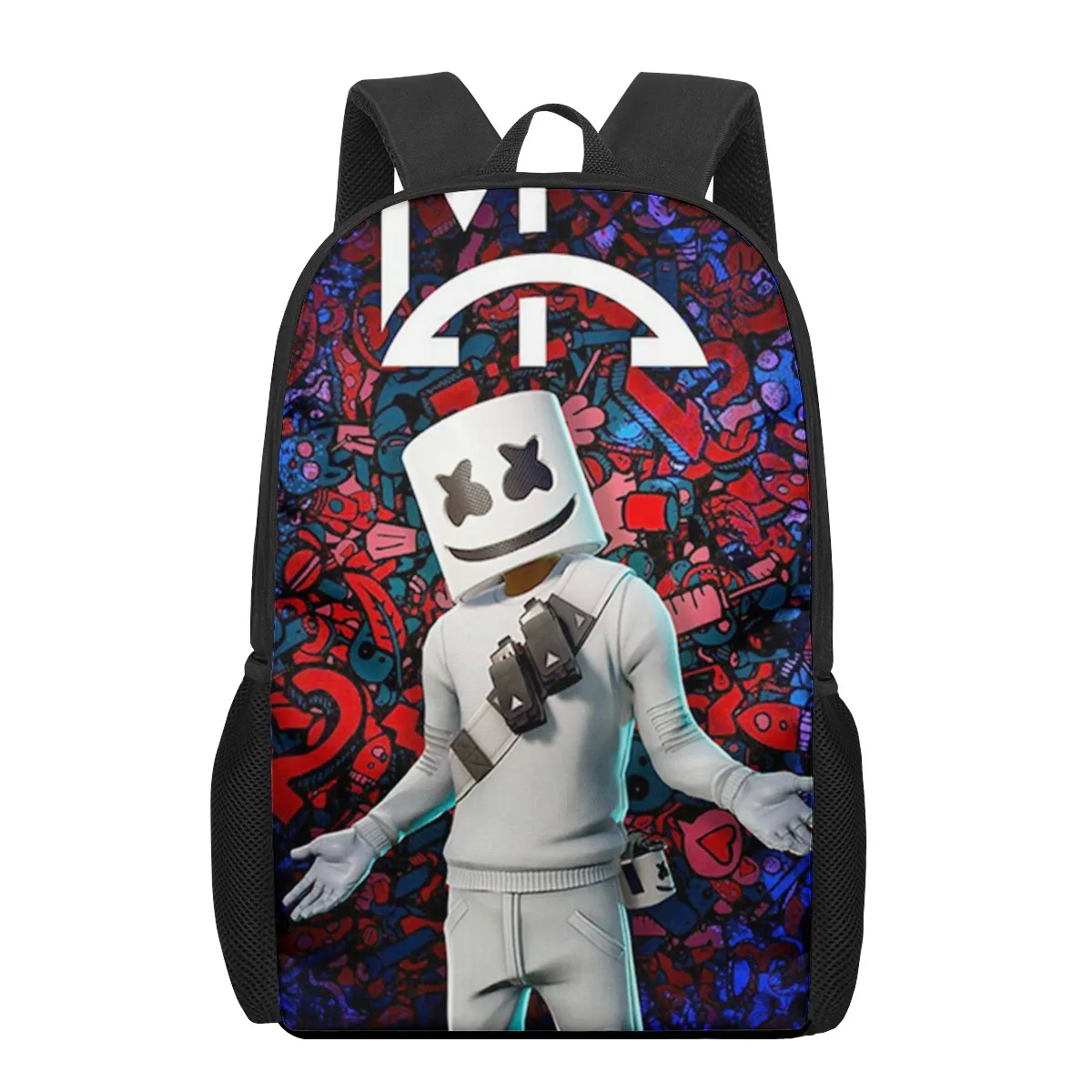DJ Marshmello School Bags 3D Print Kids Backpack Schoolbags Black Bookbags For Teenager Girls Boys Children Book Bag